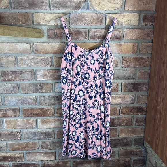 TORRID Pink/Blue/White Floral Print Sweetheart Dress - Picture 9 of 11